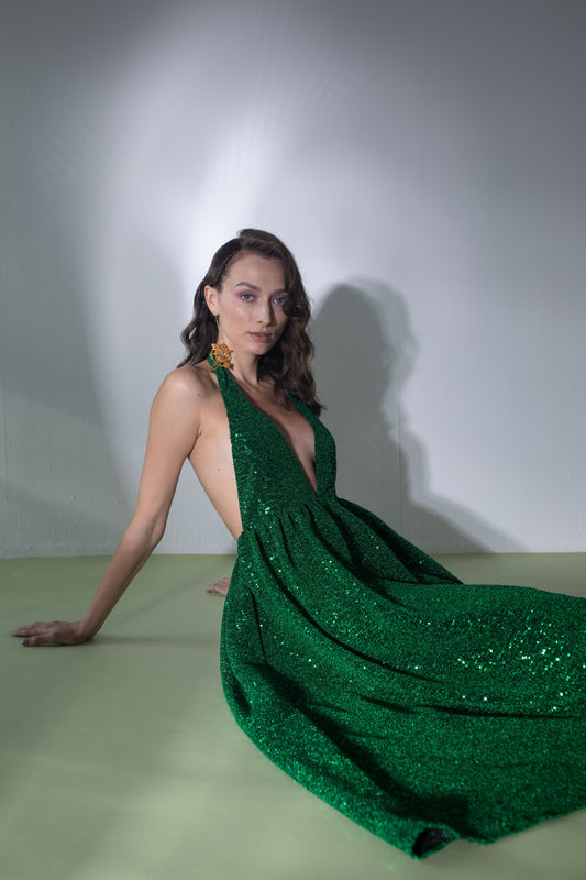 Emma Halter Long Dress