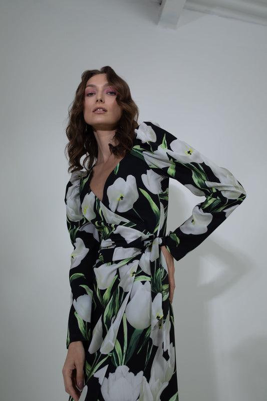 Amore Wrap Long Dress